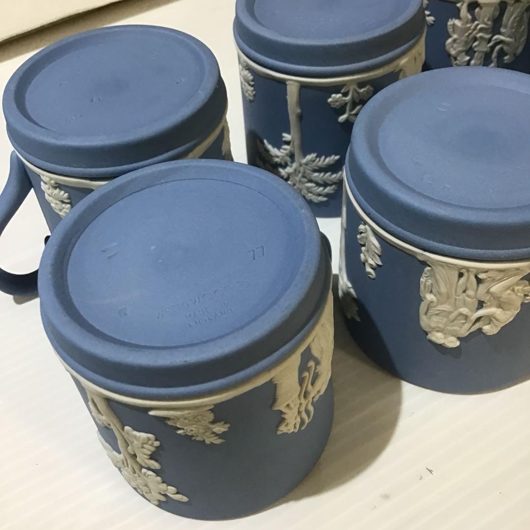 新品同様ウェッジウッド ジャスパー デミタスコーヒーセット ジャスパーウェア