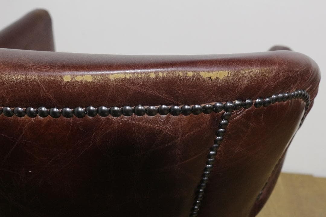 HALOハロ★アスプルンド★総本革張り★キリム座面★鋲打ち★シングルソファ★