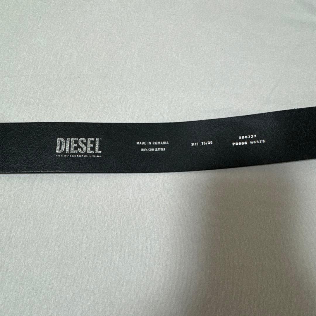 美品！袋付き！値下げ中！DIESEL ブラック レザー ベルト 75/30