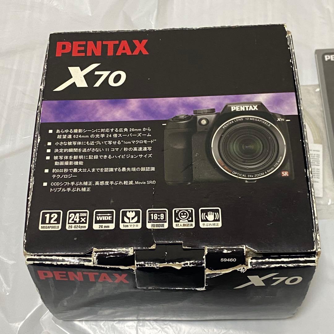 PENTAX X70 ネオ一眼デジカメ 24倍ズーム 付属品多数 動作品