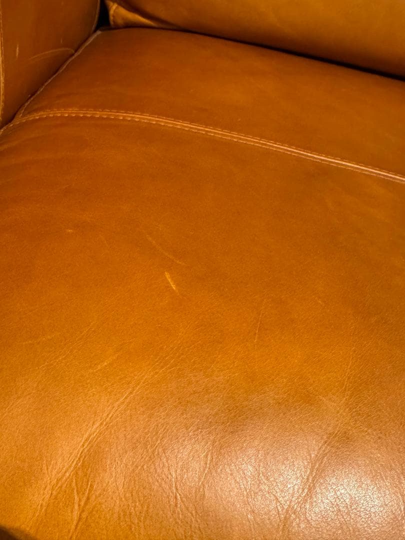 offer9　Richソファ　２.５P　総革張り　キャメルブラウン