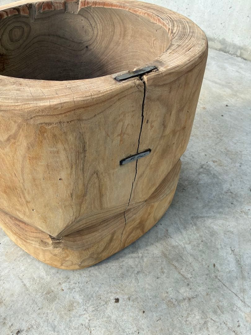 【専用出品】欅　臼のみ　杵は別出品