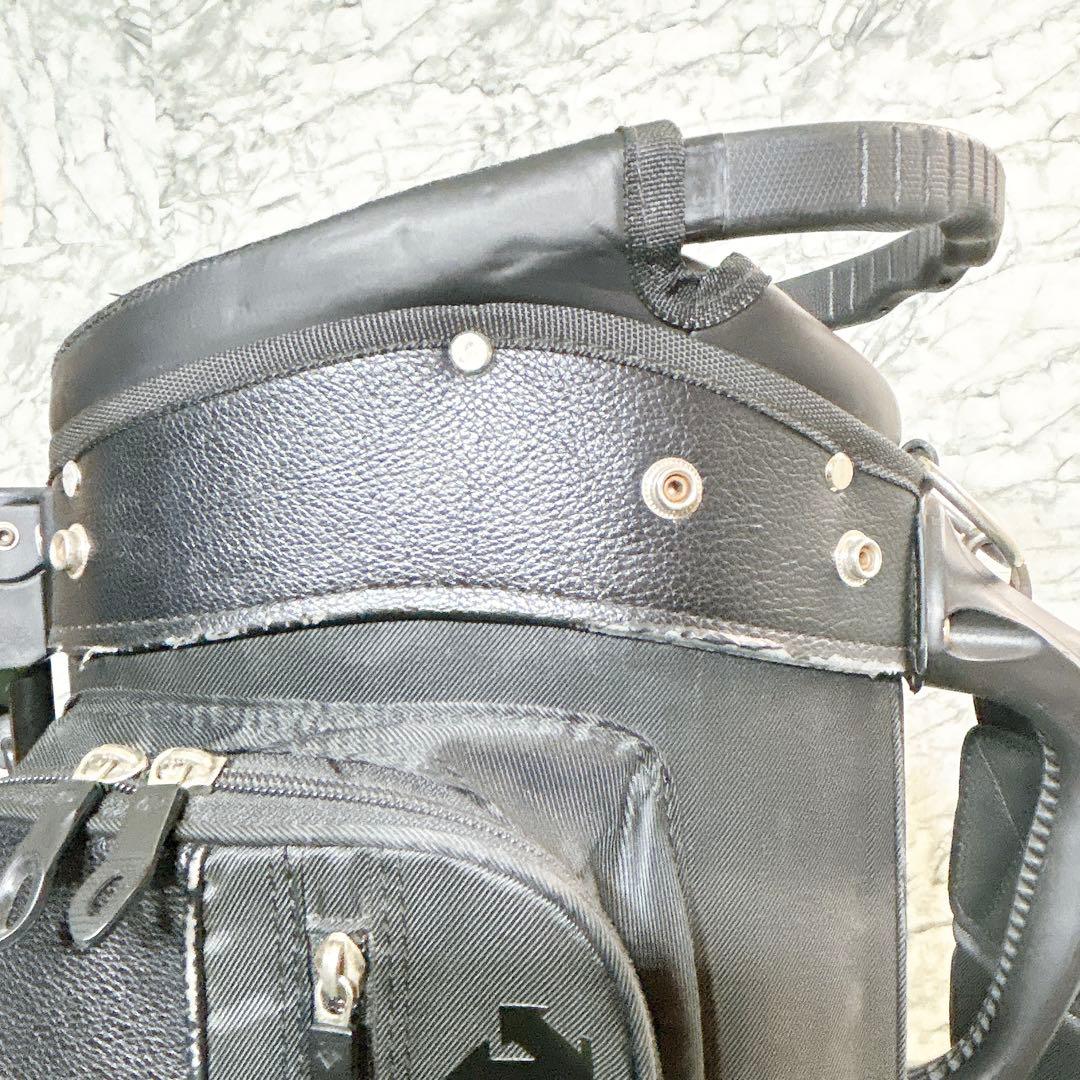 DESCENTE デサント 軽量 キャディバッグ オールブラック スタンド付き