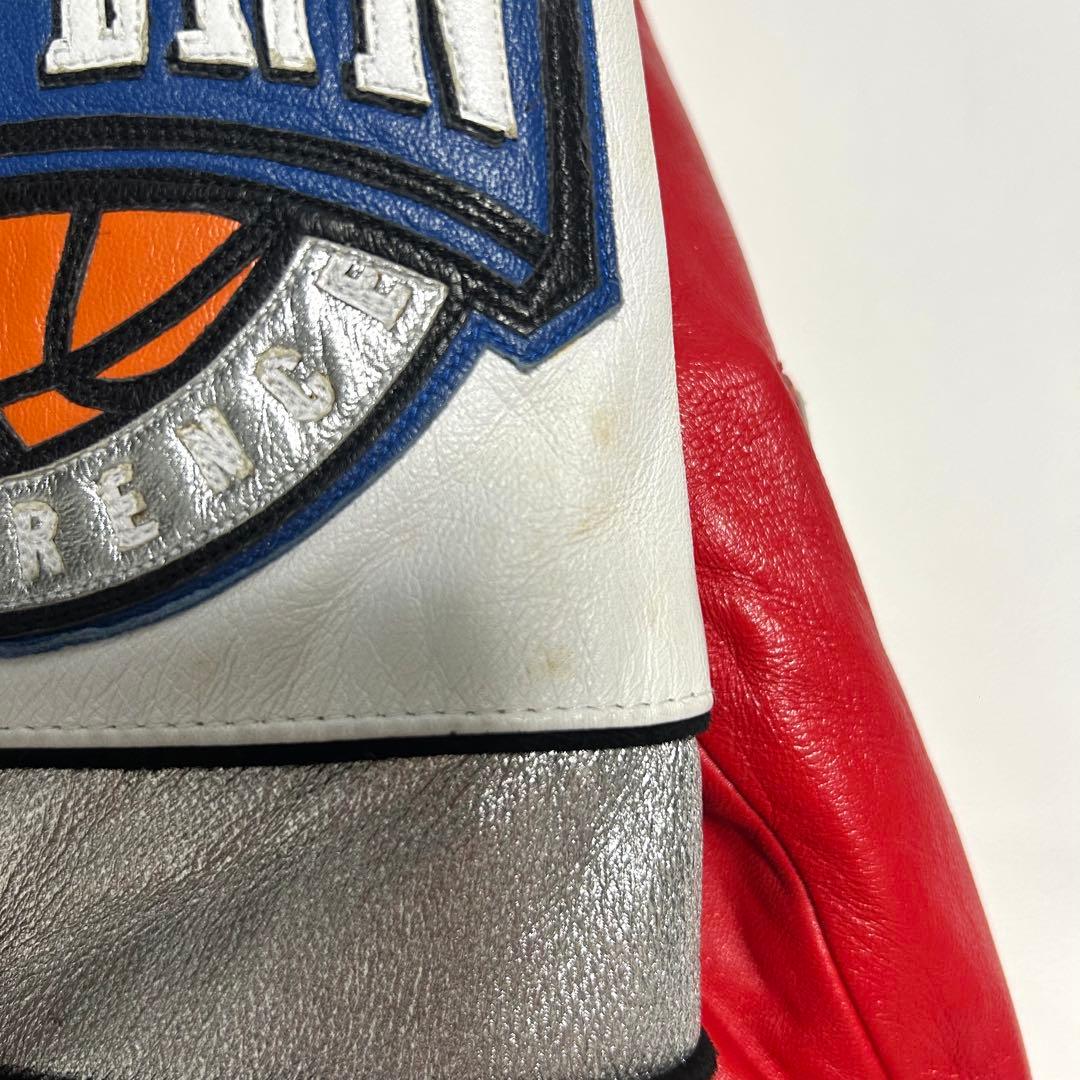 希少JEFF HAMILTON シカゴ・ブルズ レザースタジャン レッド M