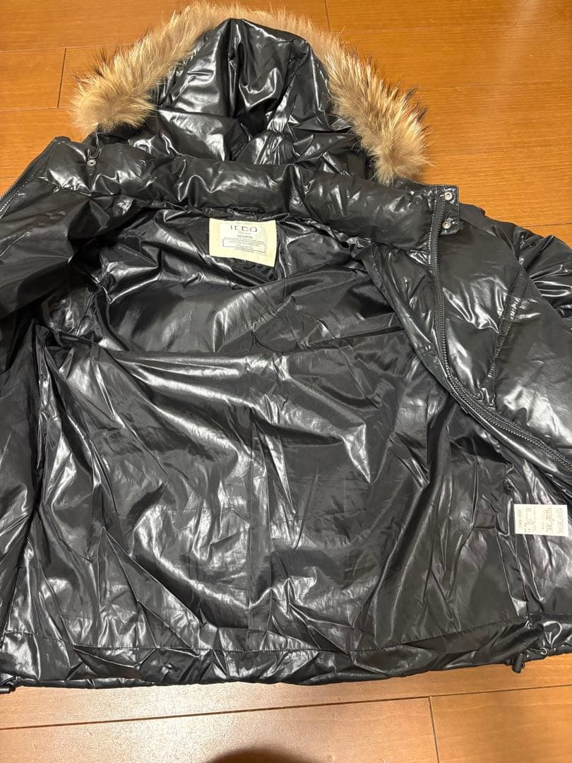 ikka イッカ ダウンジャケット M ファー 光沢 y2k お兄系 ギャル男