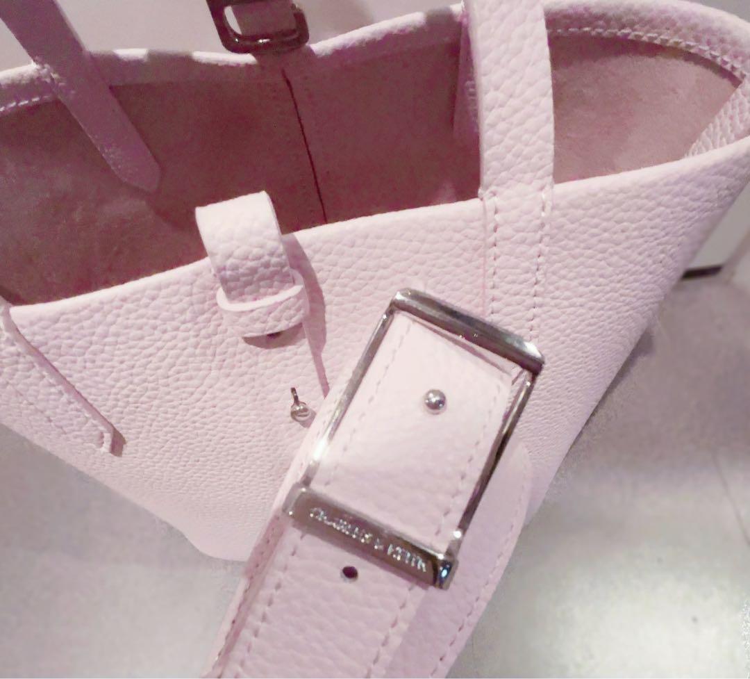 Beryl ベリル リサイクルレザーバケツバッグ コットンキャンディーピンク