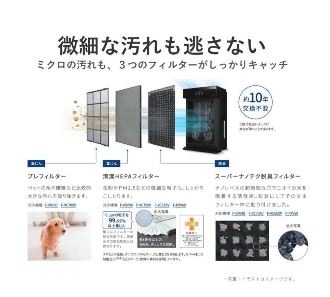 Panasonic F-VC70XV 空気清浄機 ホワイト