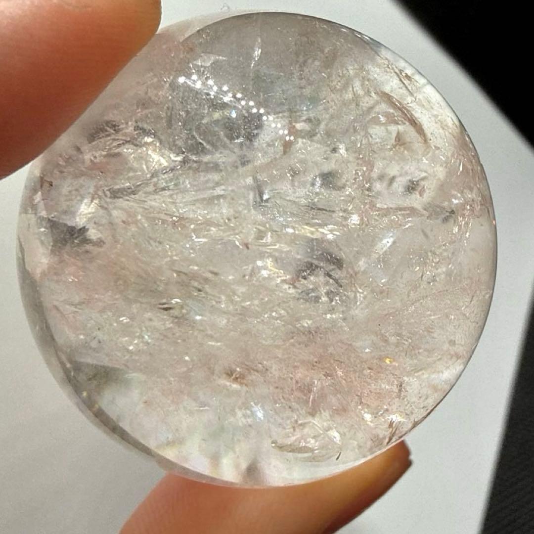 爆虹♪天然石　アゼツライト　ギラギラ虹だらけ♪【薄いピンク】