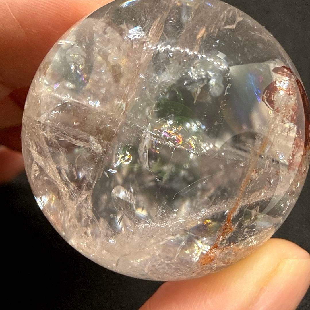 爆虹♪天然石　アゼツライト　ギラギラ虹だらけ♪【薄いピンク】