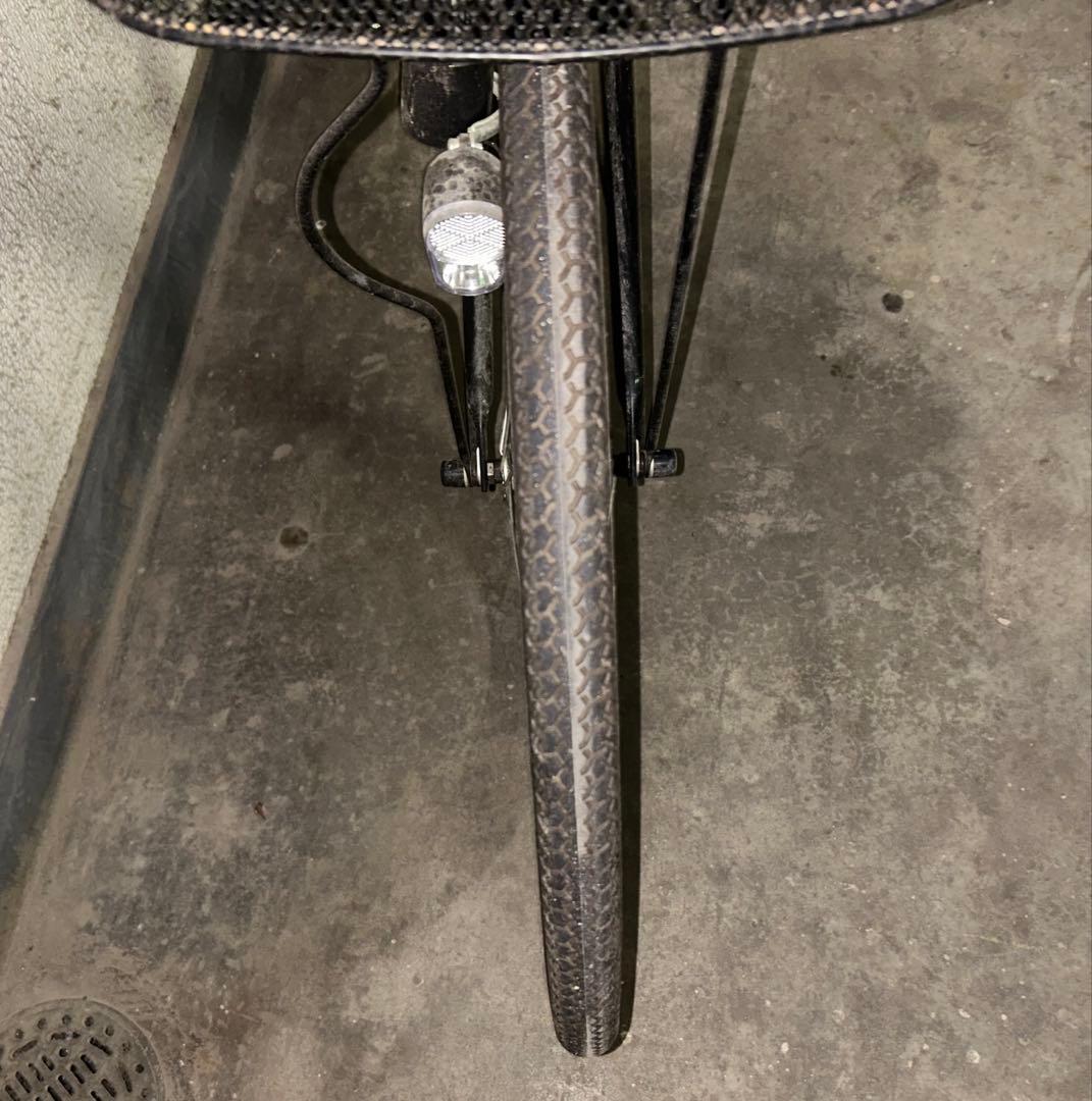 ママチャリ 27インチ 前カゴ付き 自転車 シティサイクル スマホホルダー付き