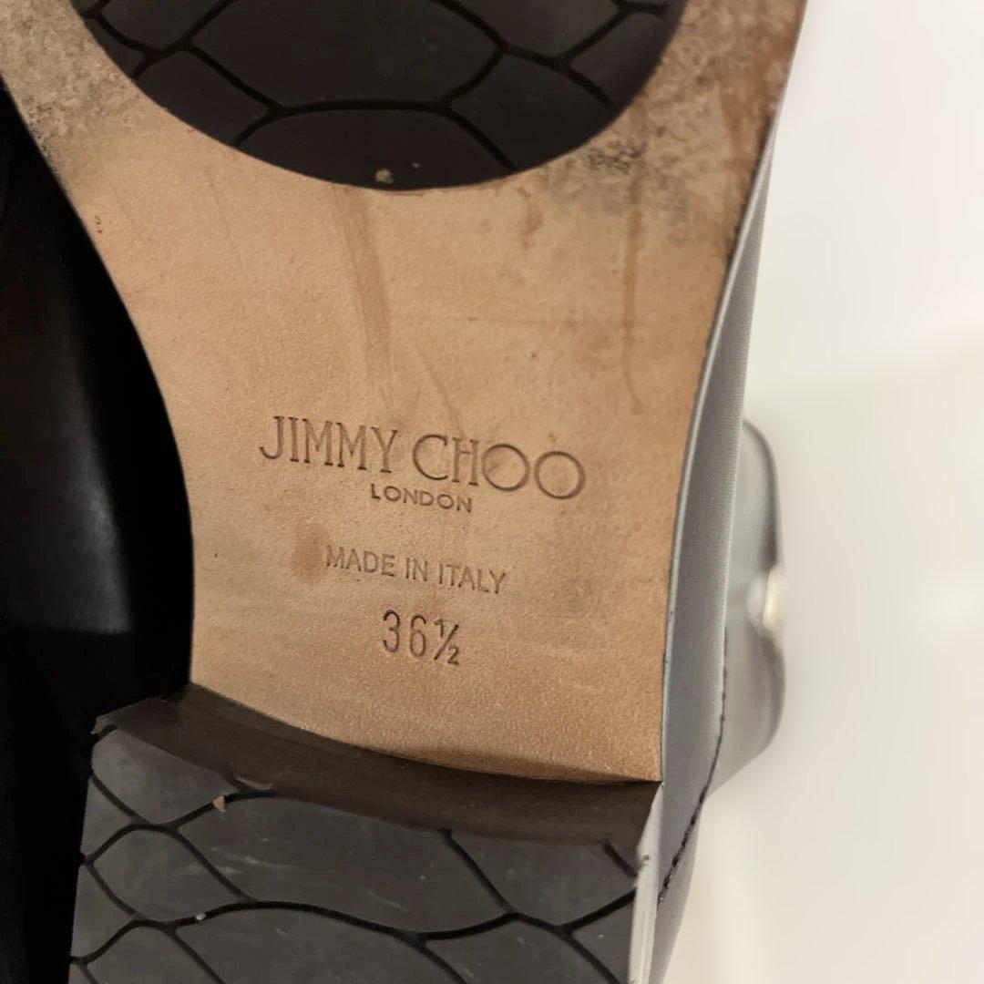 美品　 ジミーチュウ　ライディングブーツ　茶色　レザー　本革　23.5