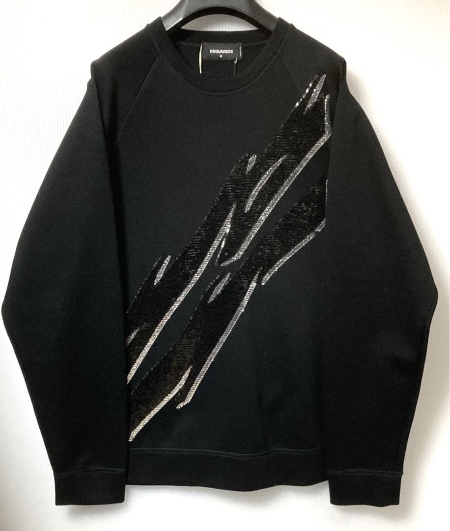 DSQUARED2 10分間試着のみゴージャス スパンコール スウェット L相当