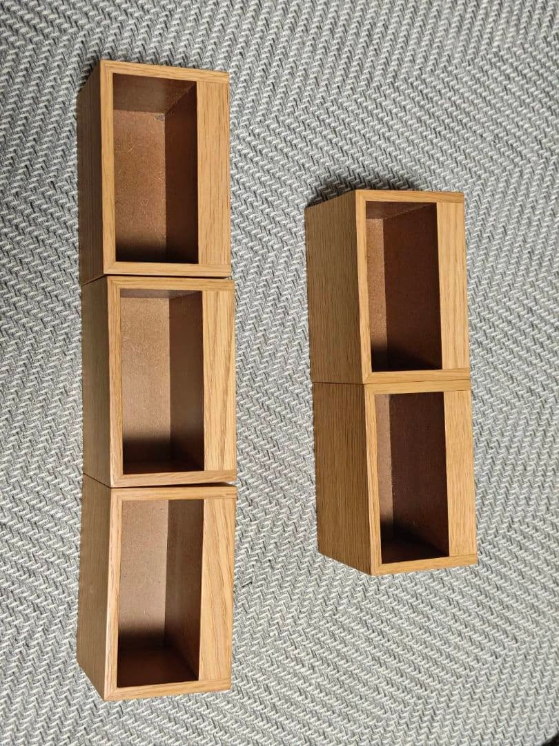 無印良品 壁に付けられる家具 ポケット　オーク材 5点 (廃盤)