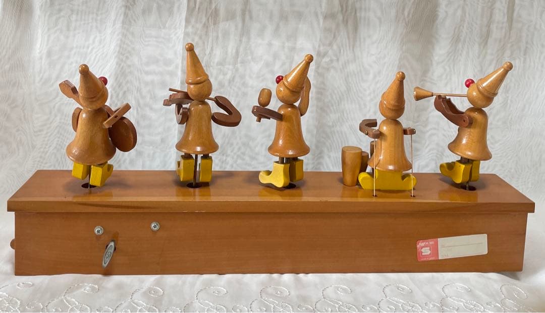 美品　prologue カラクリ　ピエロ　オルゴール　木製　置物　インテリア