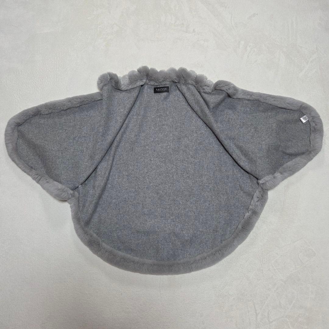 [極美品]LANVIN COLLECTION ポンチョ ケープ ラビットファー