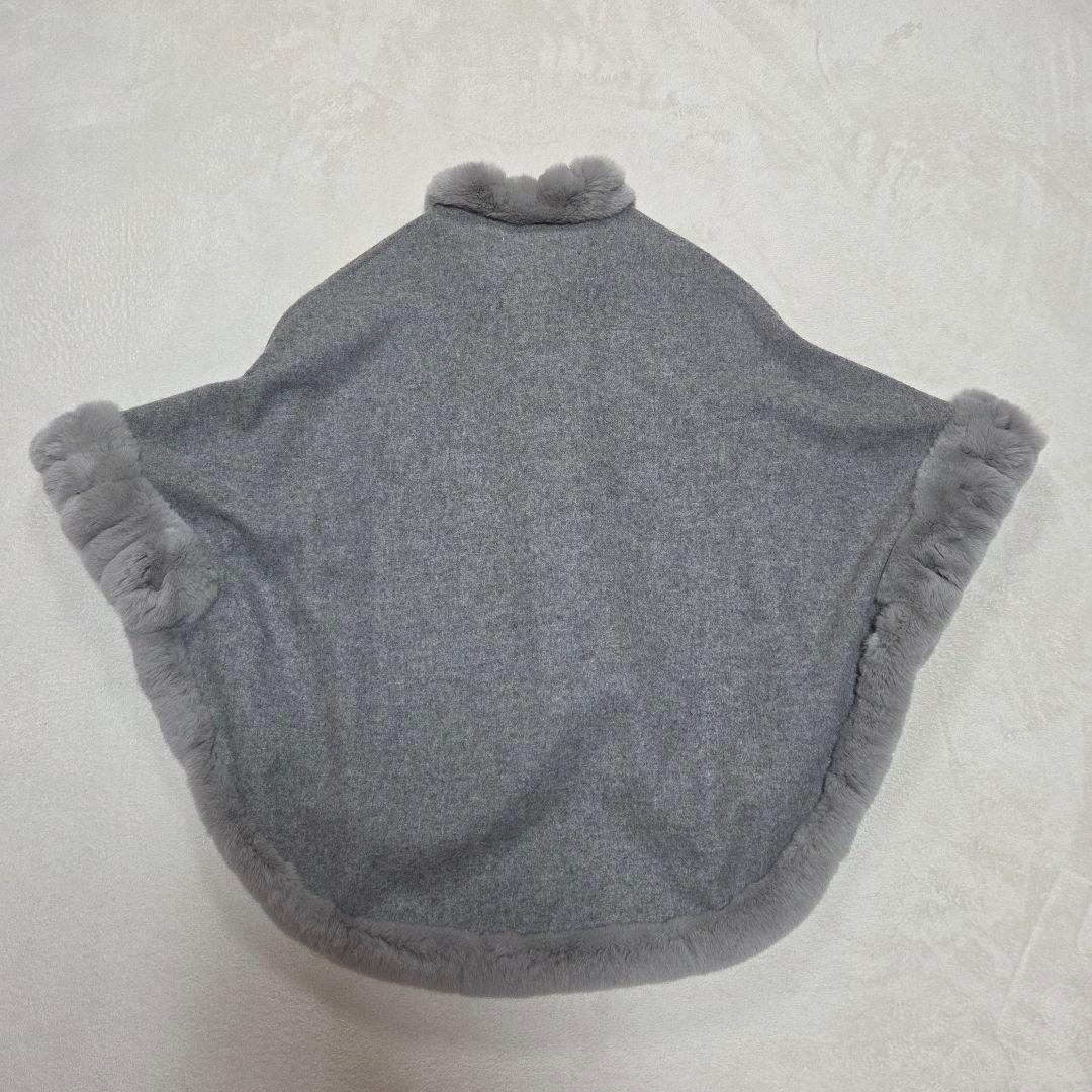 [極美品]LANVIN COLLECTION ポンチョ ケープ ラビットファー