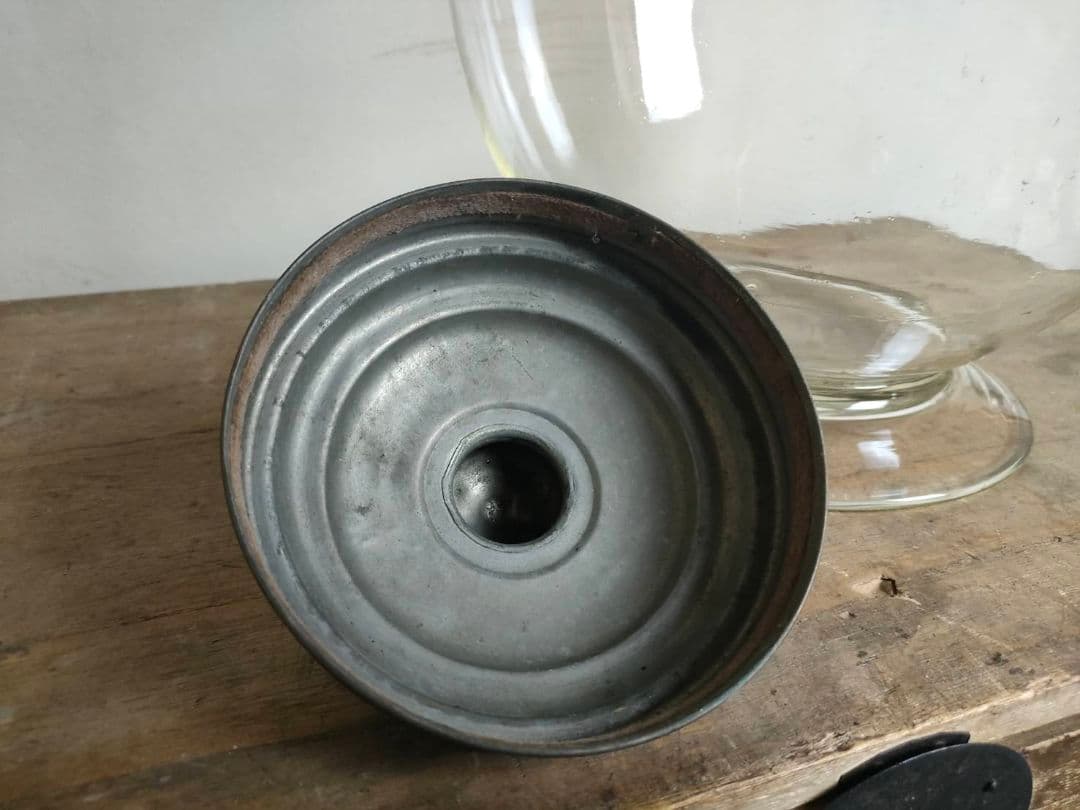 ★昭和レトロ 大型 地球瓶 ガラス 気泡 ゆらゆら 高さ27cm　駄菓子　ホビー