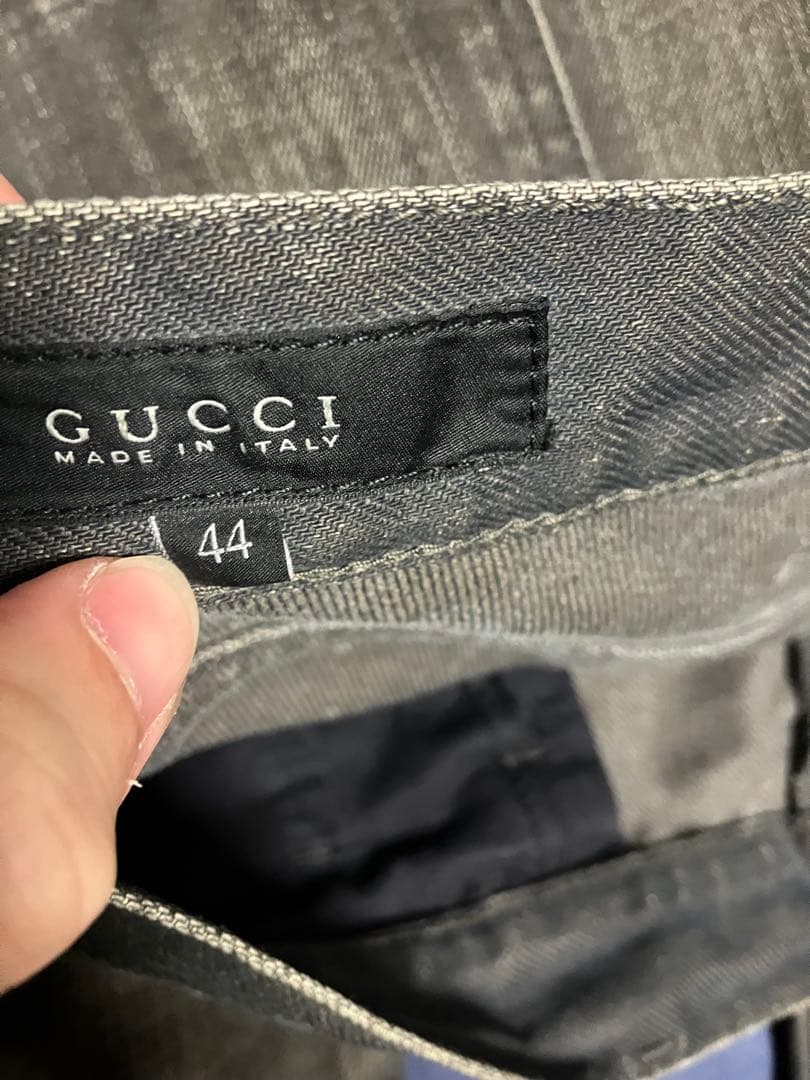gucci 13aw ホースビット スキニーデニム　フェードグレー