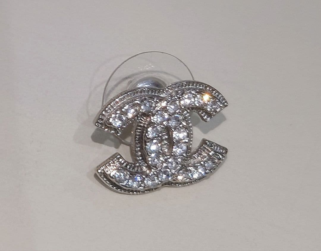 シャネル ココ ラインストーン ピアス 超美品 【鑑定済】