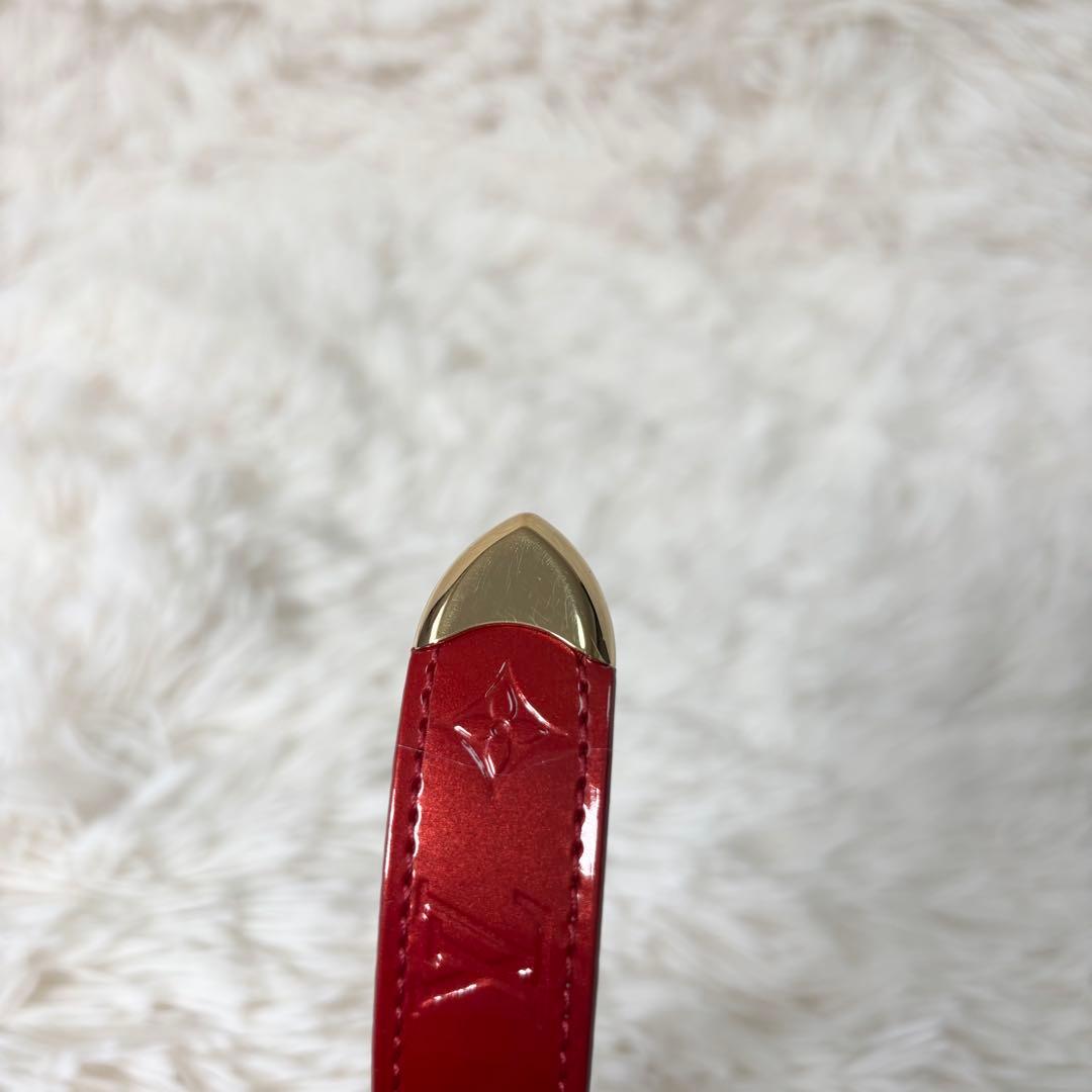 【正規品】ルイヴィトン　ベルト　モノグラム　ヴェルニ　エナメル　赤