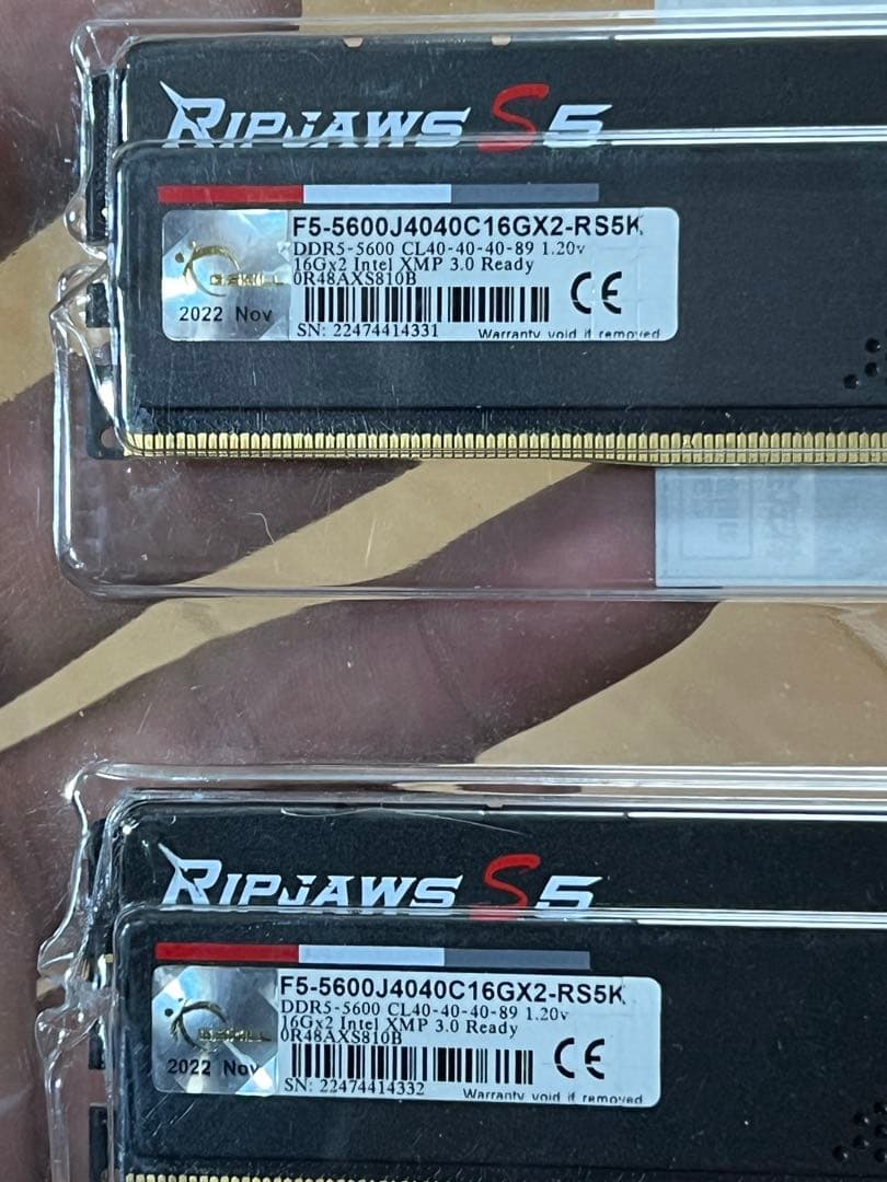 メモリー G.SKILL Ripjaws S5 DDR5 5600MHz 16GBx2