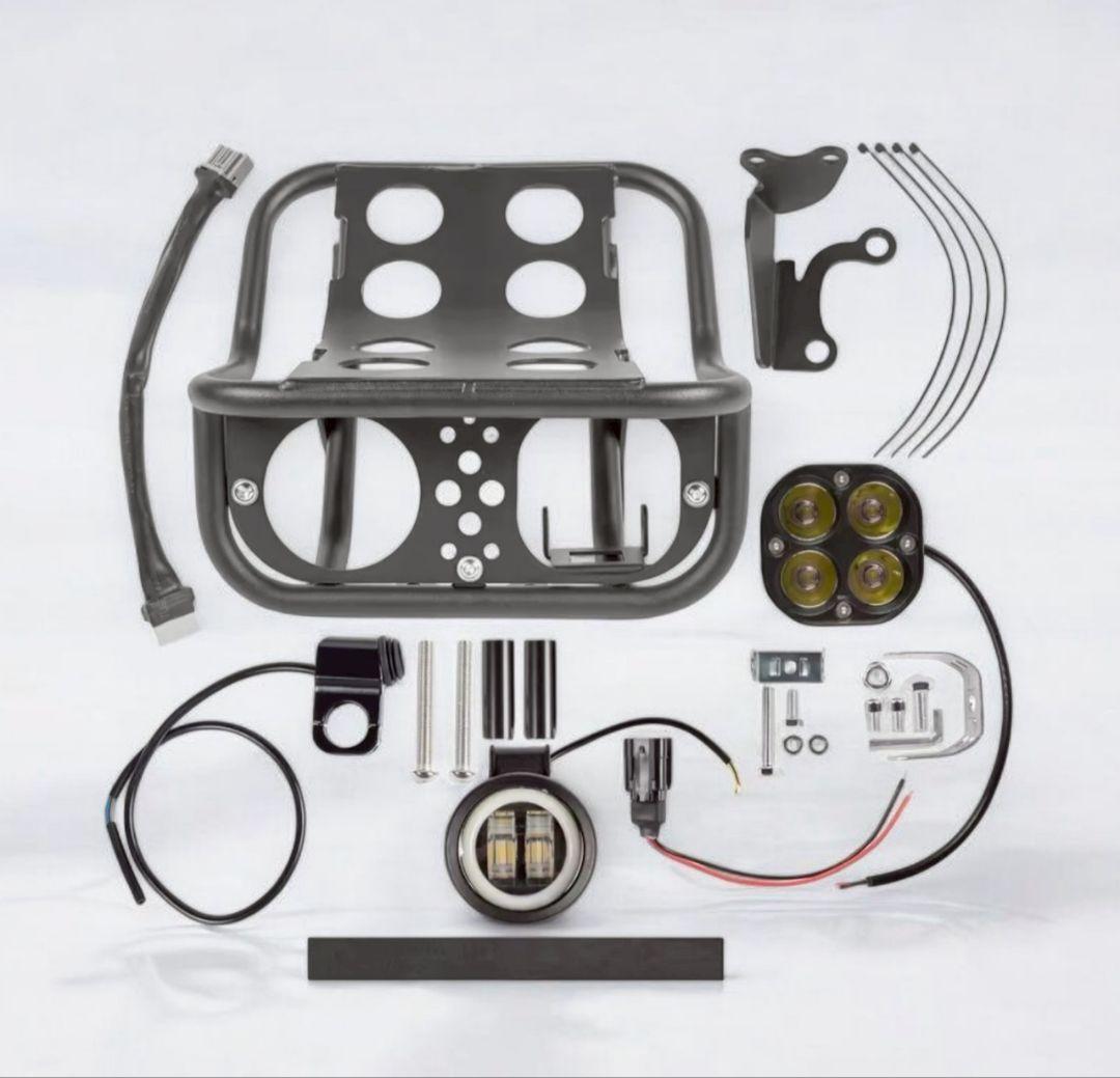 ハンターカブ CT125 LED デュアルヘッドライト フロントラック 一体型