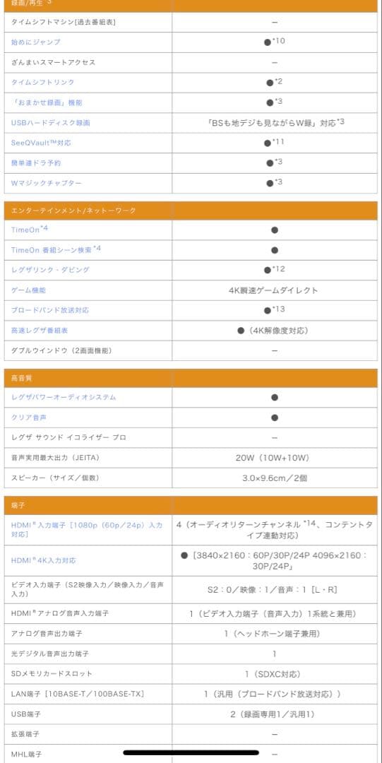 東芝REGZA 4K液晶テレビ55インチ　55G20X 2015年製