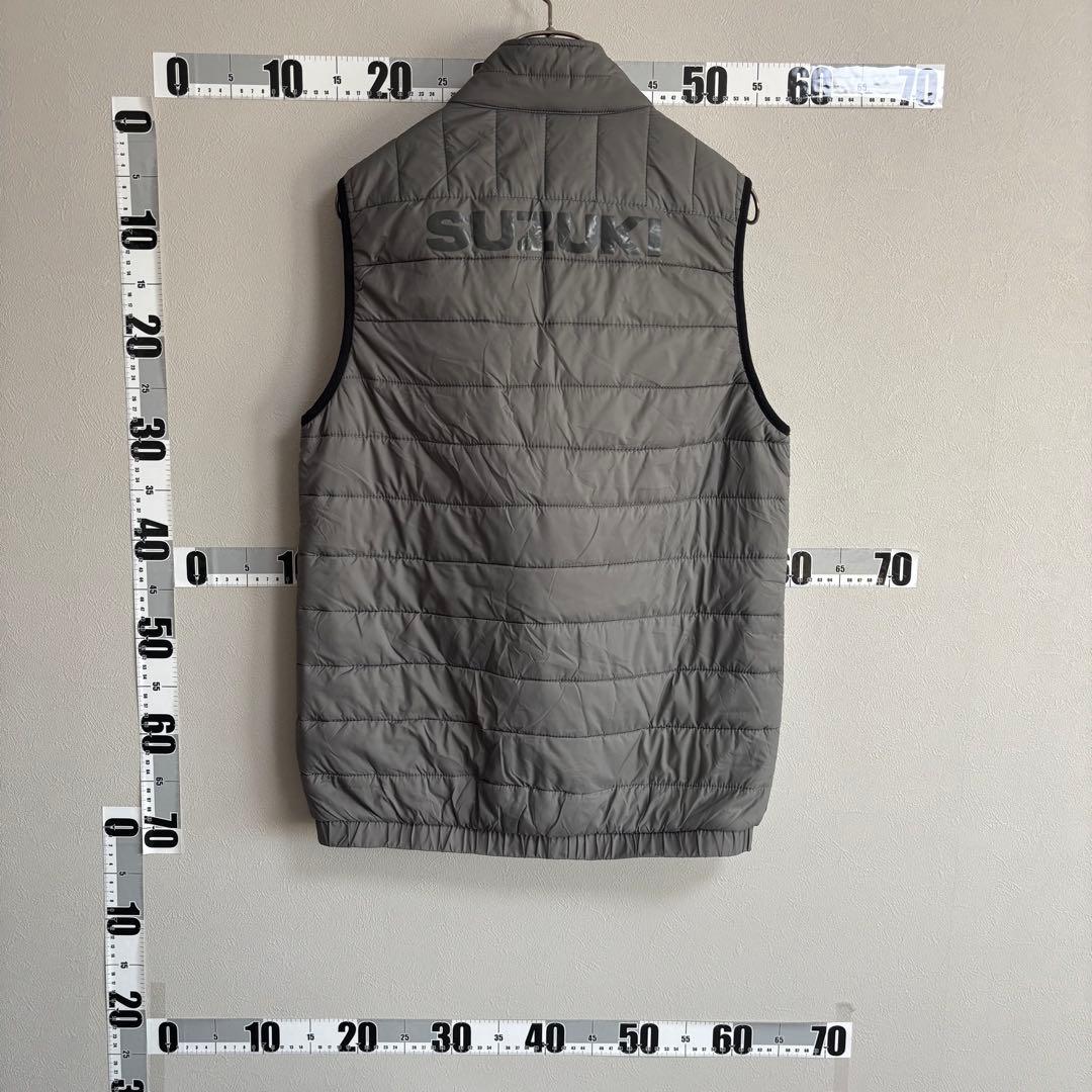 SUZUKI スズキ ベスト ブルゾン レーシング S 企業ロゴ グレー 灰色