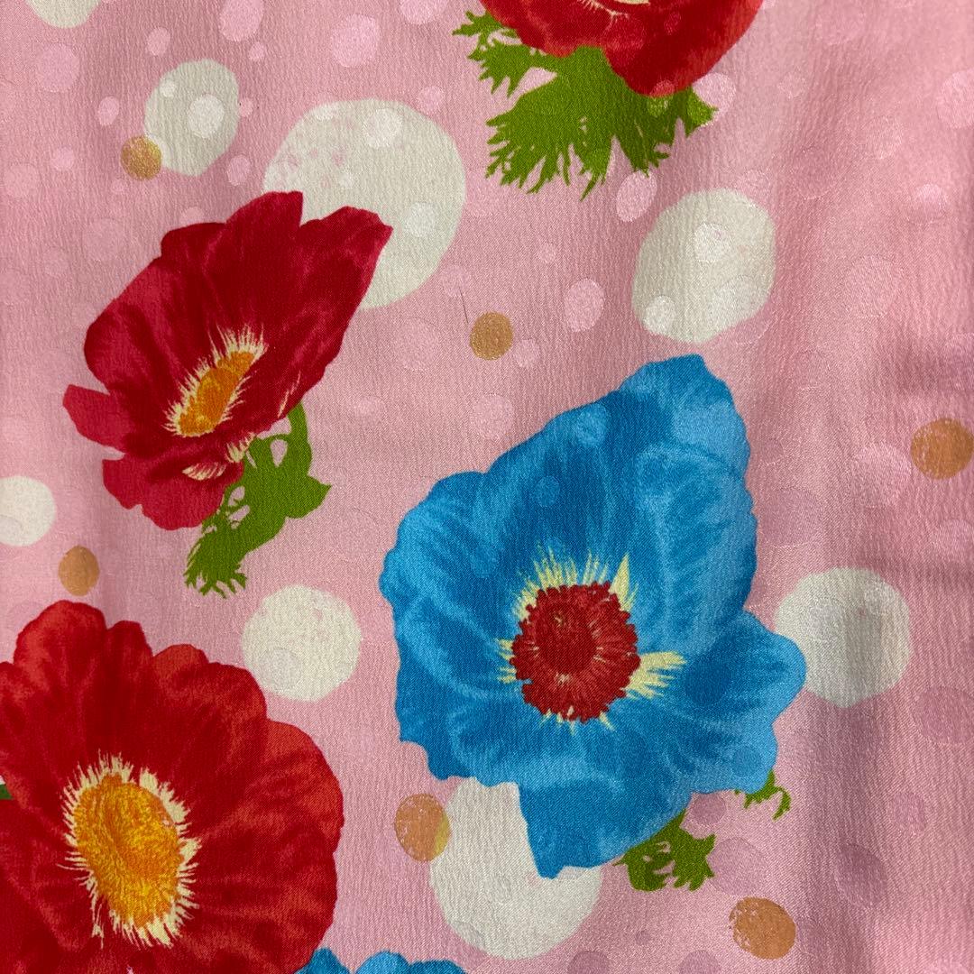 七五三　着物セット　7歳　ハーフ成人式　ブランド　ハッカキッズ　ピンク色　水色