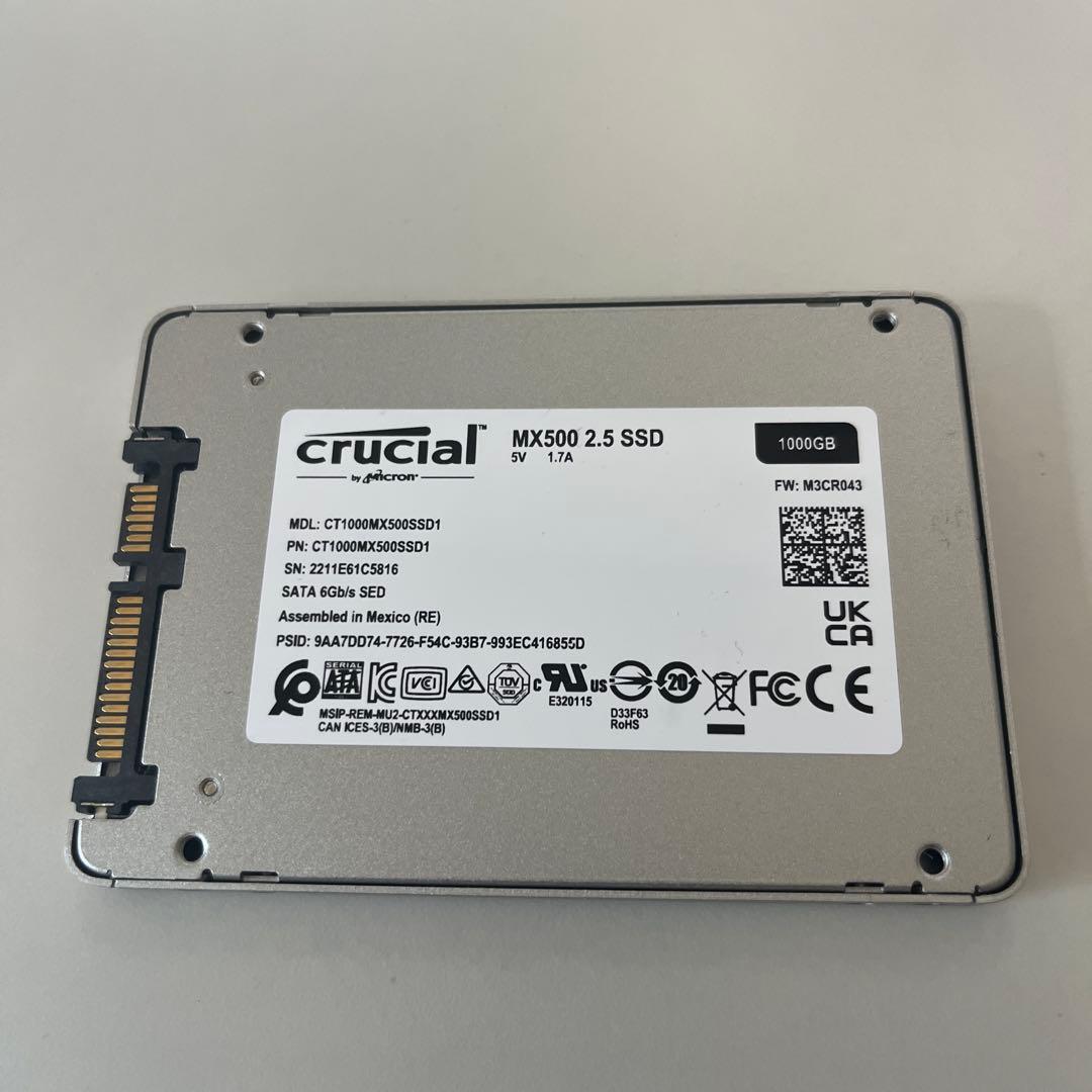 crucial MX500 2.5インチ SSD 1000GB 1TB