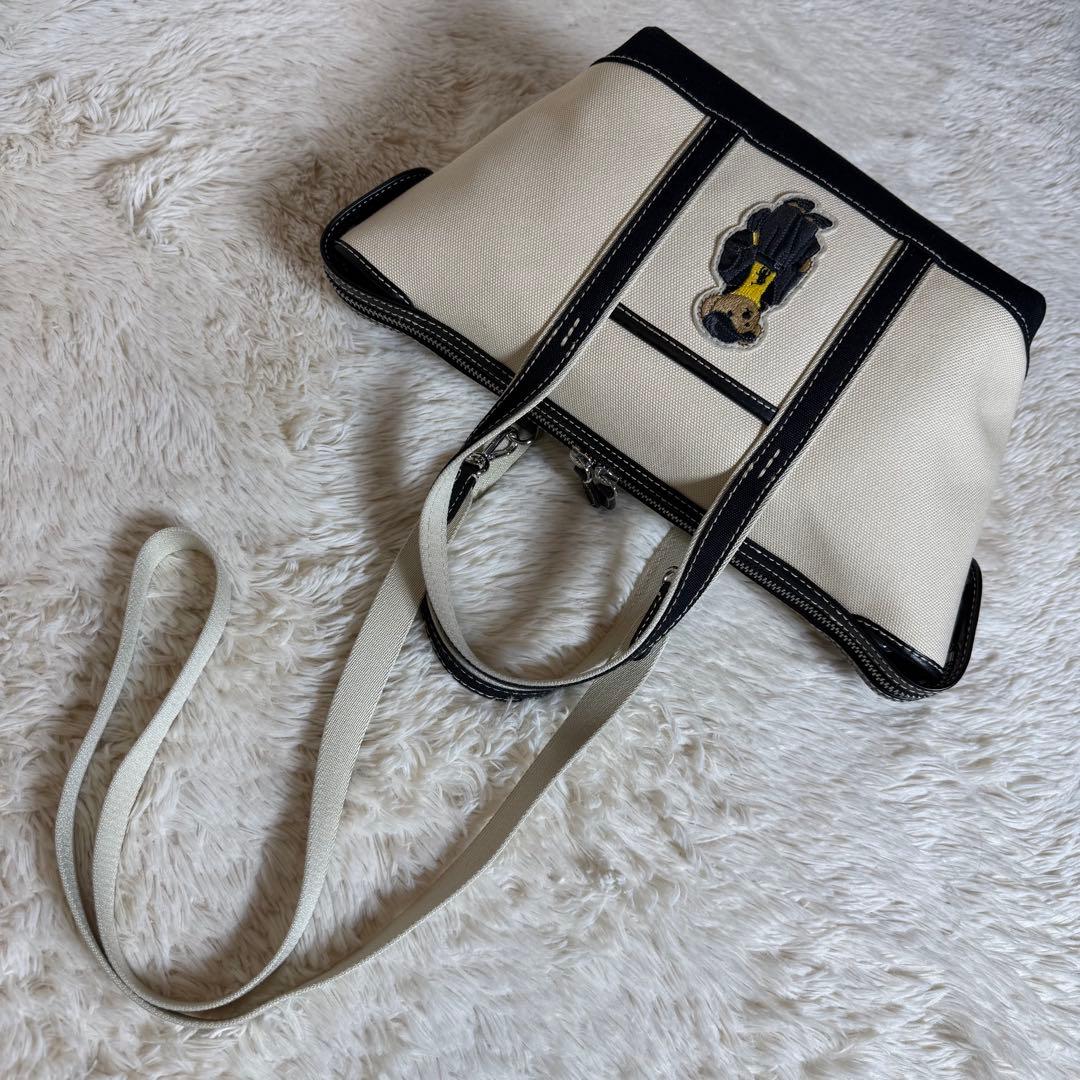 ポロラルフローレン ポロベア キャンバス ミニショッパートート ショルダーバッグ