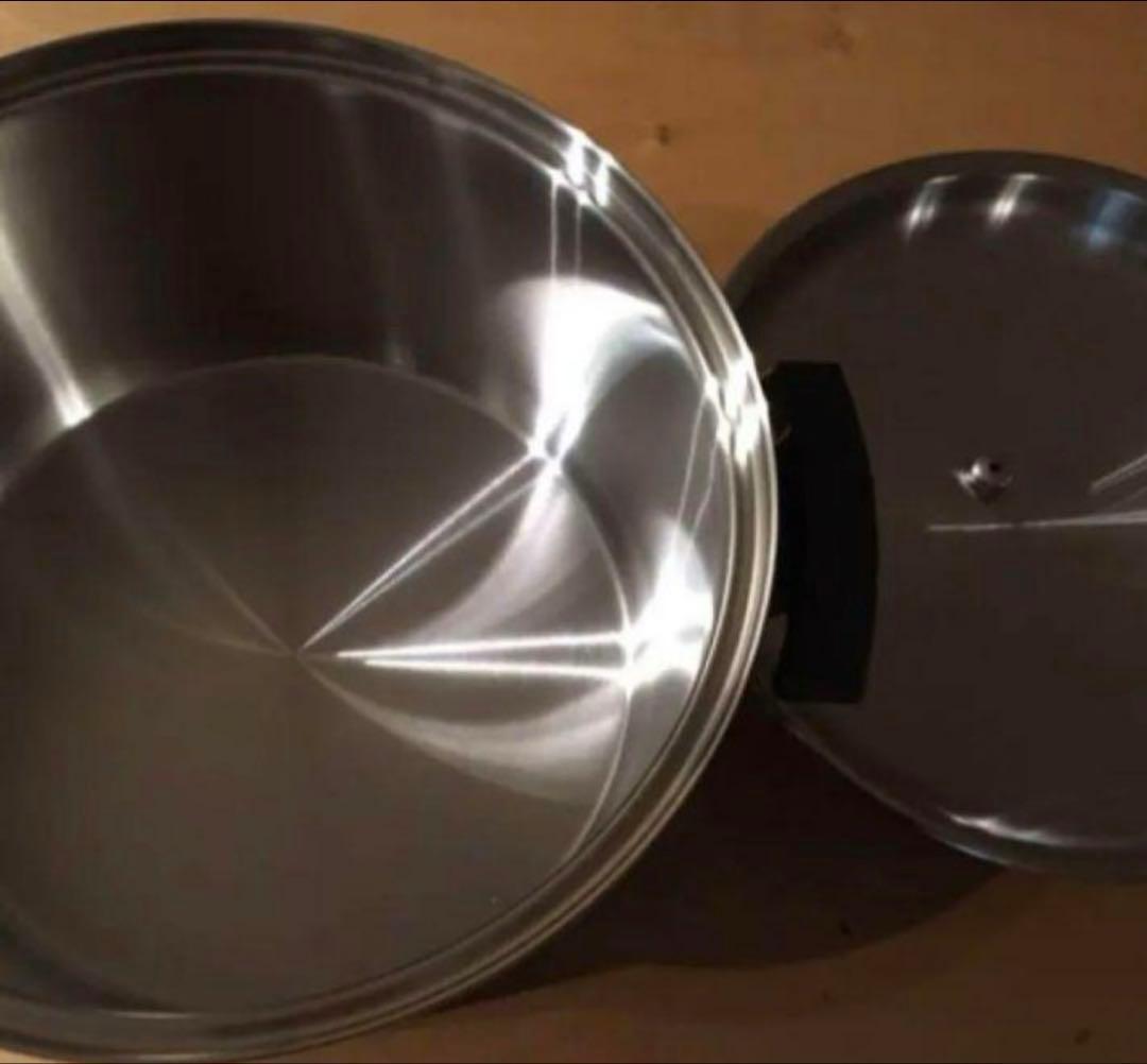 レア　ファミリークッカー　12コートステンレス 両手鍋大鍋未使用保管品　IH対応