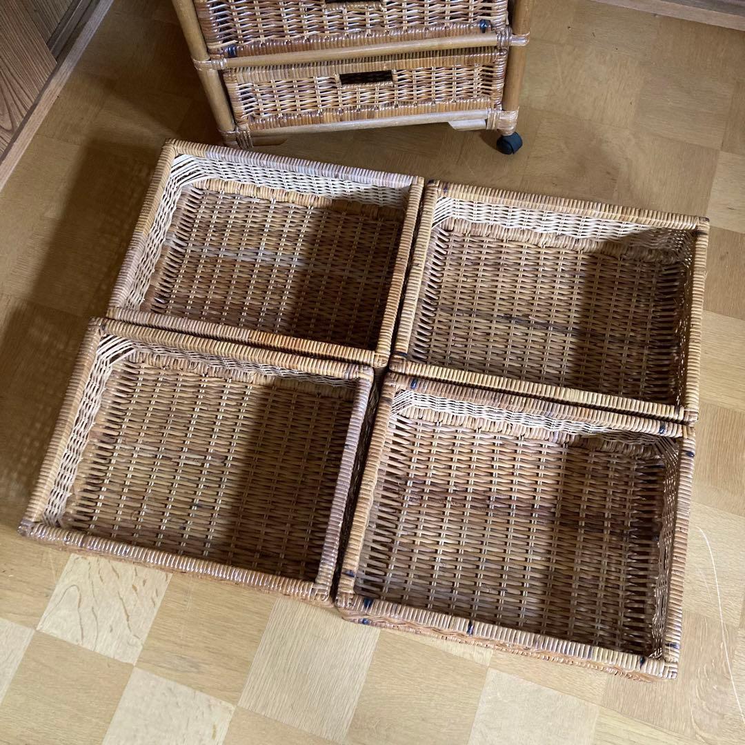 籐　ラタン　収納　7段