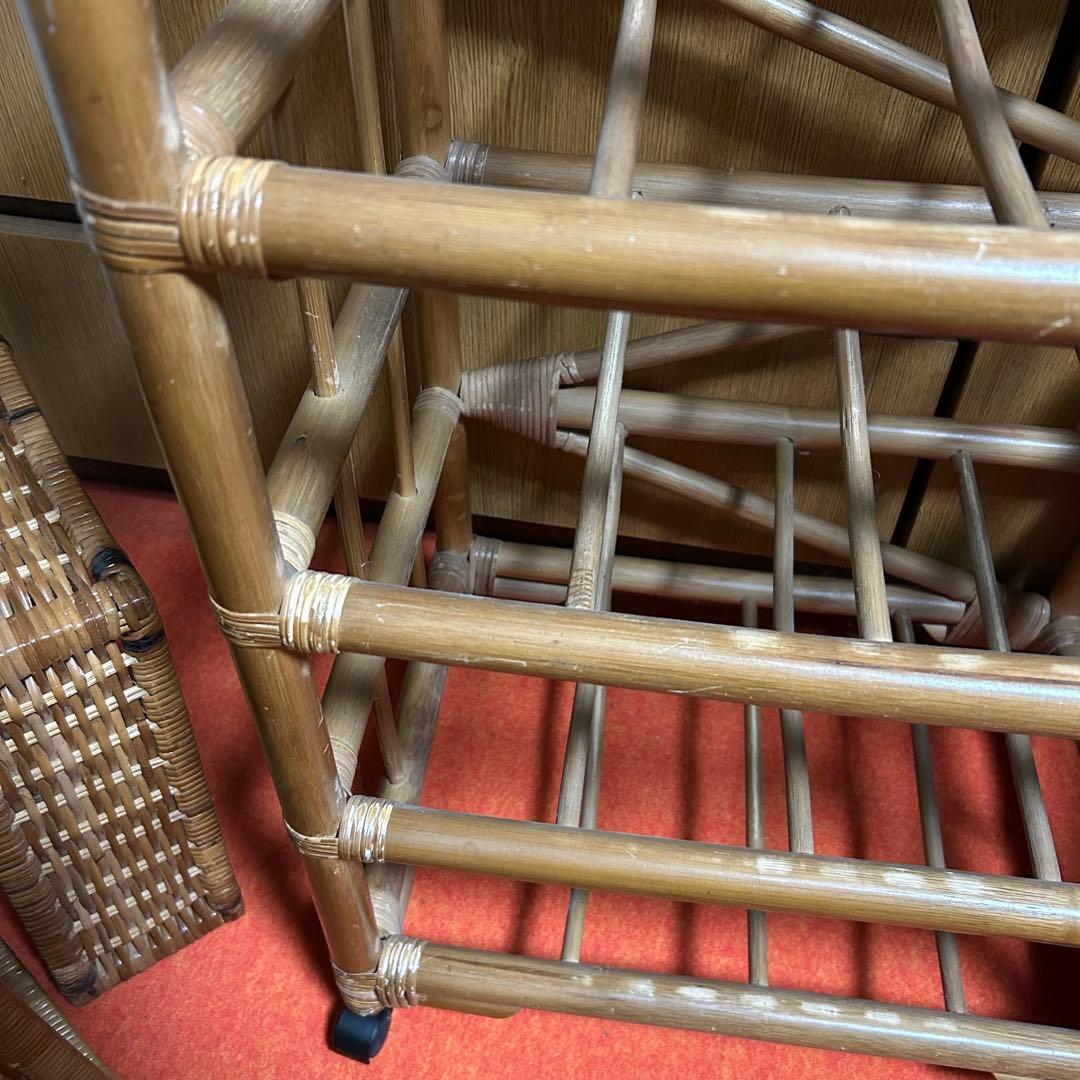 籐　ラタン　収納　7段