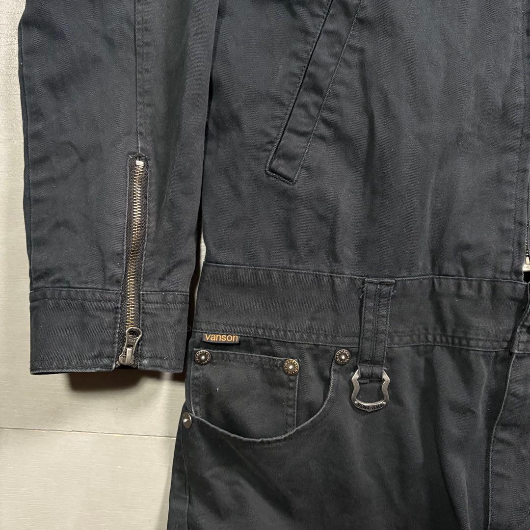 VANSON JACKLOSE つなぎ　オールインワン　刺繍　ドクロ