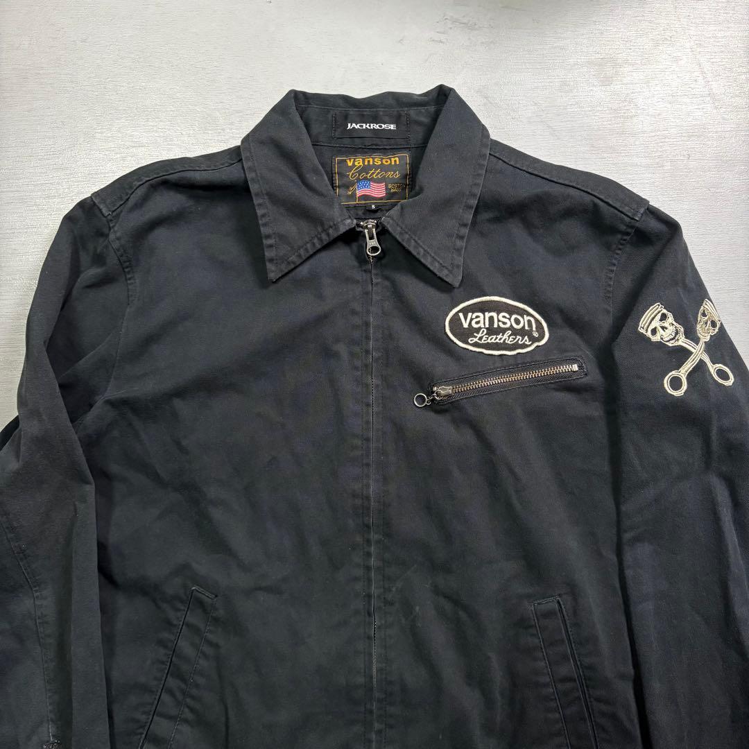 VANSON JACKLOSE つなぎ　オールインワン　刺繍　ドクロ