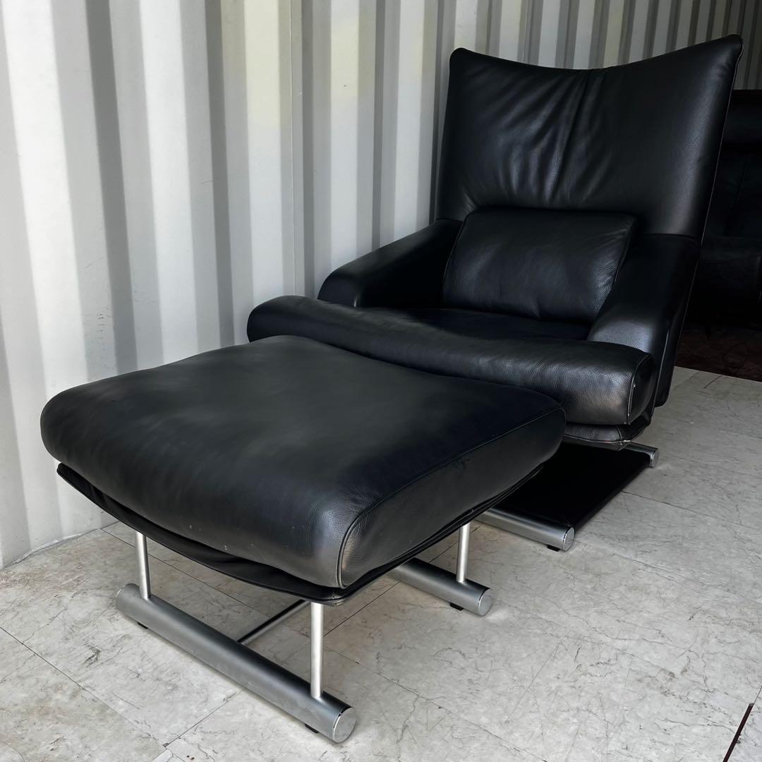 取付無料！ロルフベンツ 6500 総本革 ブラックモダン高級リクライナーソファ✨