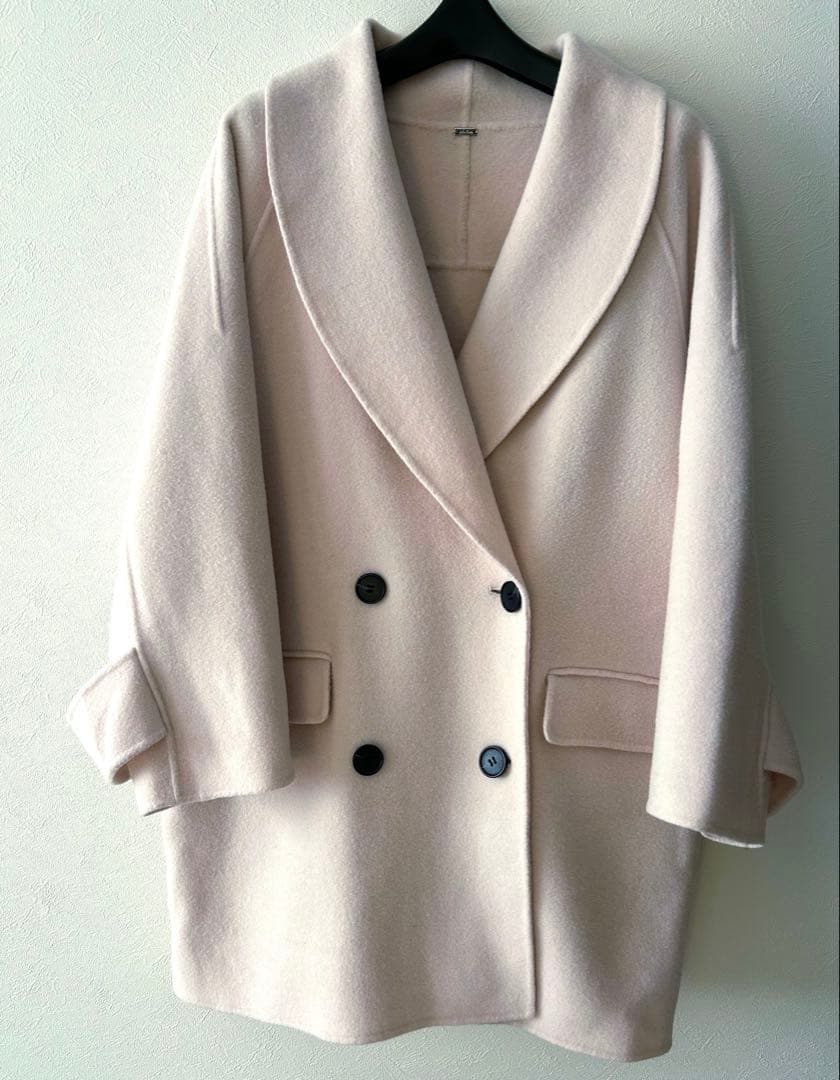 Mila Owen ミラオーウェン　接結ハーフ丈Aラインコート 川口春奈着用