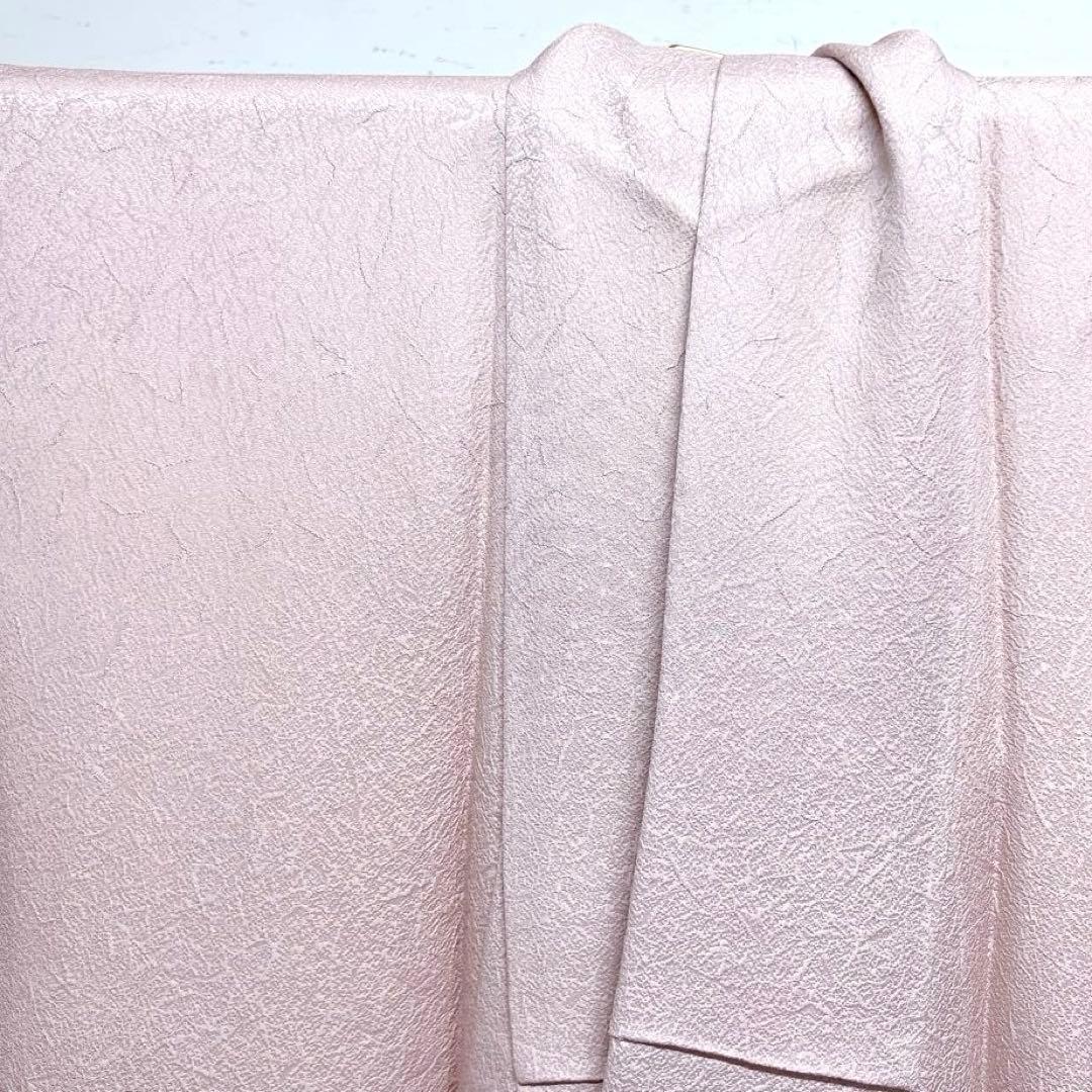 付け下げ　スワトウ刺繍　華紋　鏡裏文様　色紙　花模様　紋無し　着物　043k d