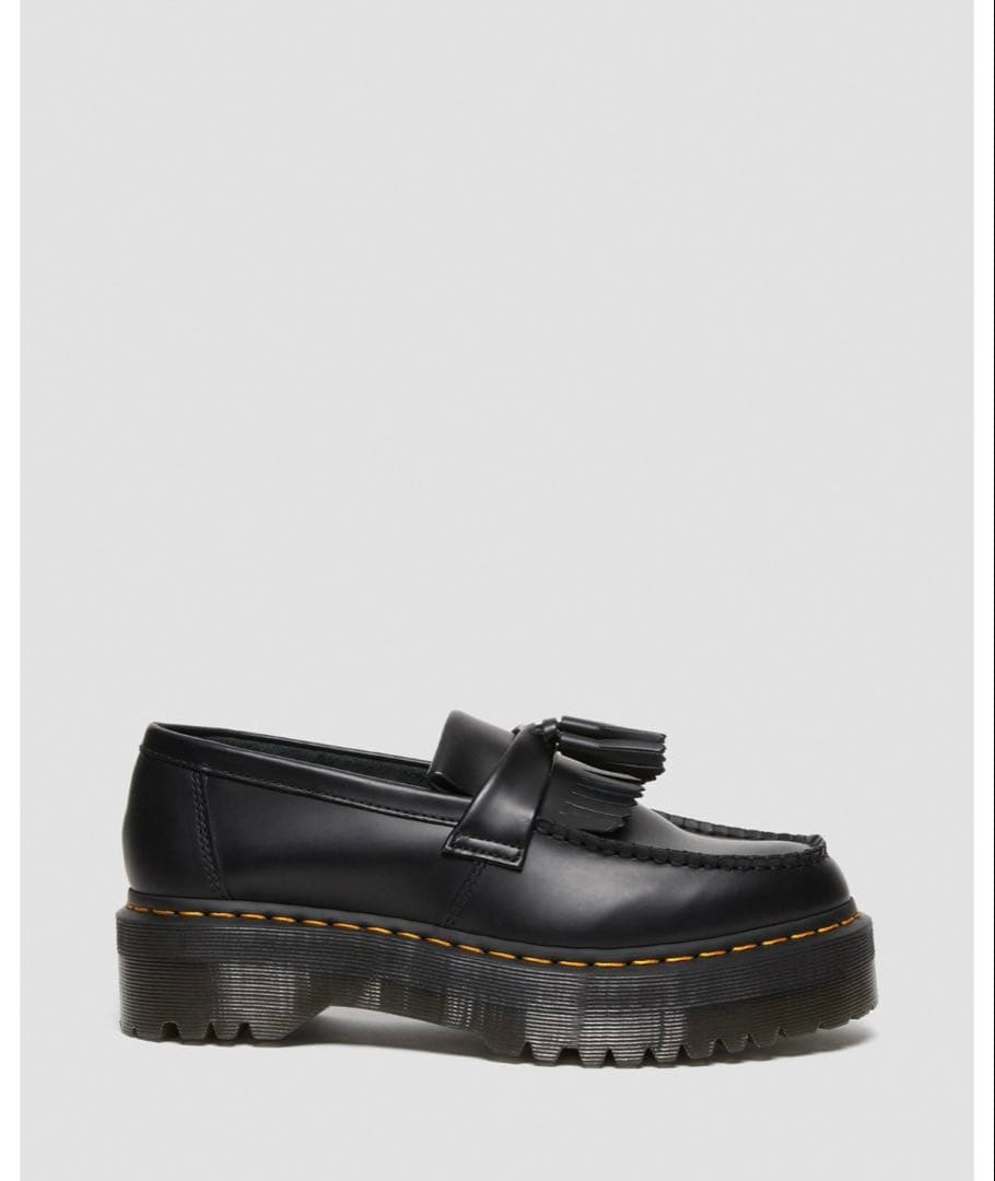 Dr.Martens(ドクターマーチン)フリンジ付き黒ローファー厚底 UK5