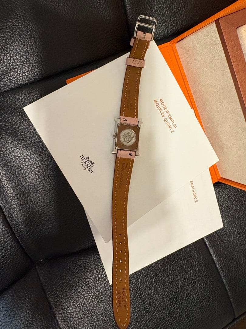 HERMES エルメス Hウォッチ ミニ ダイヤ入り 正規品 箱・保証書付