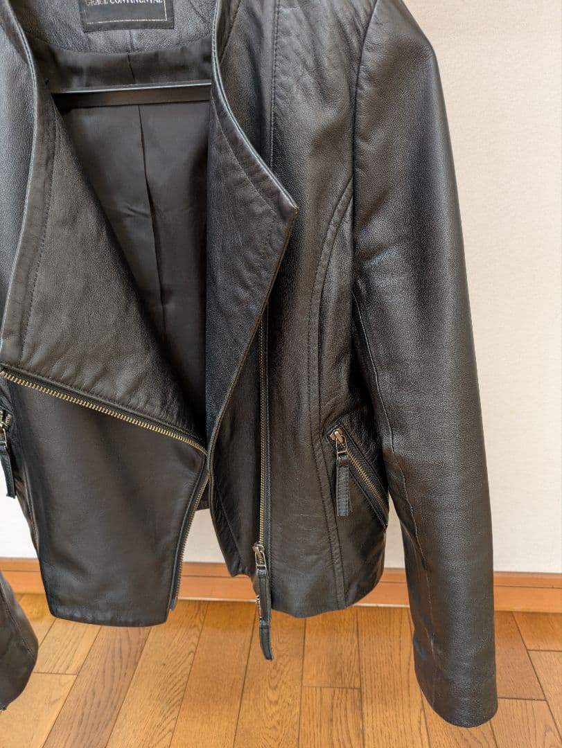 グレースコンチネンタル　ラムレザージャケット　ブラック 38 Mサイズ