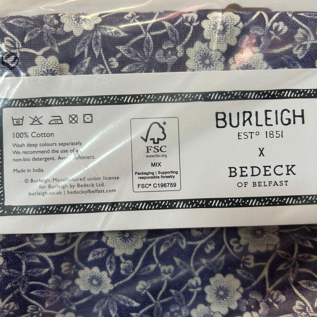 【英国限定】バーレイ×Bedeck テーブルランナー　ブルーキャリコ