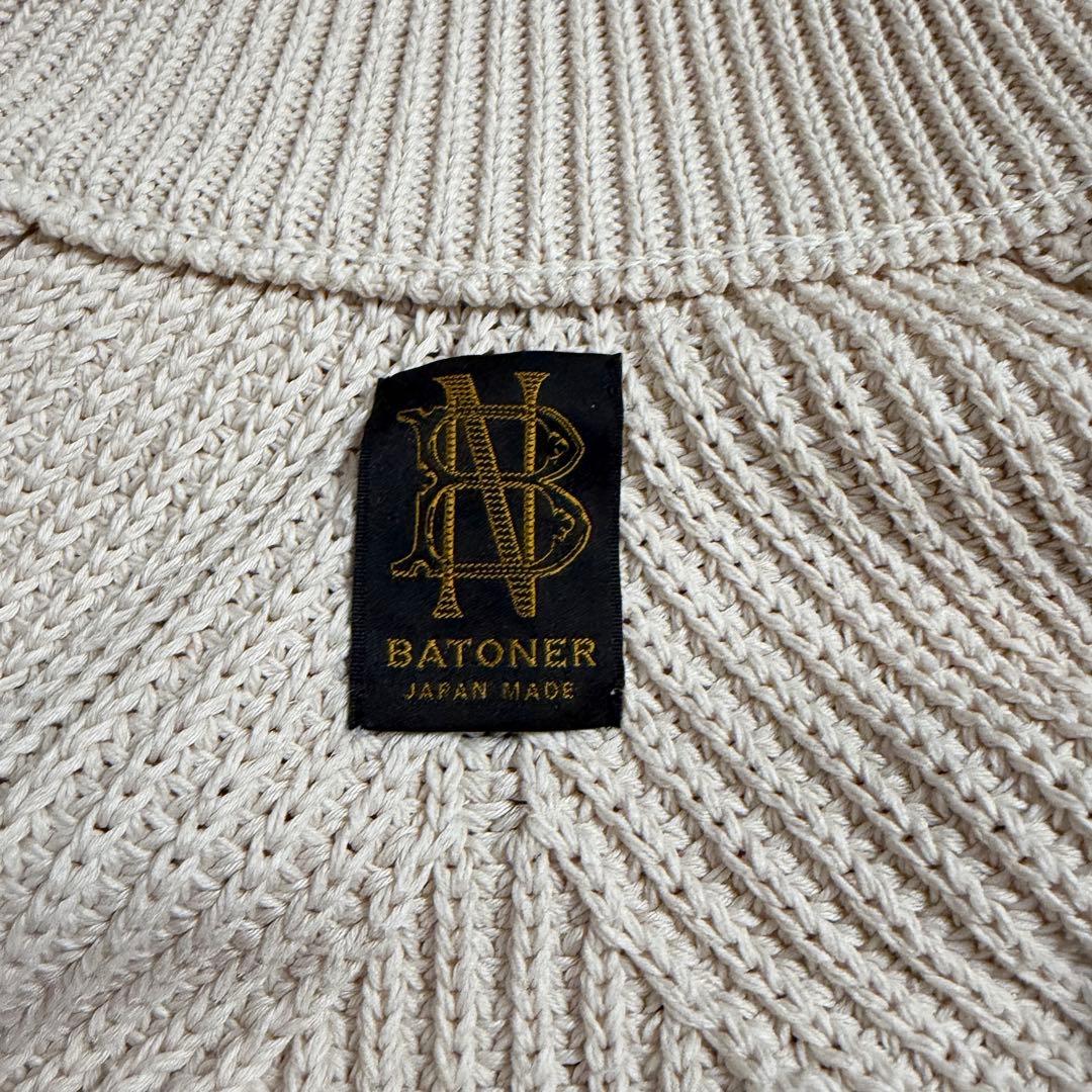 美品　BATONER バトナー　シグネチャー　ドライバーズニット　ダブルジップ