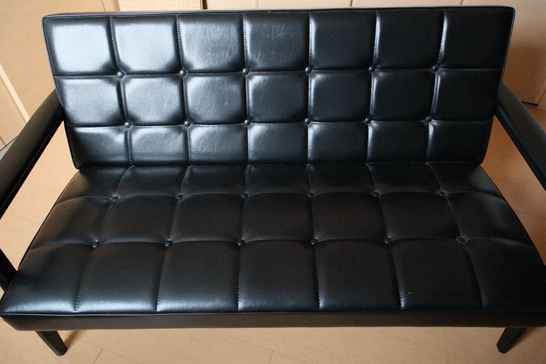 カリモク60 Ｋチェア ２シーター ブラックブラック