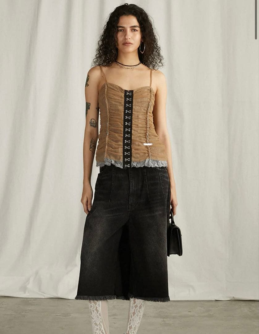 【prankproject】Front Hook Eye Camisole