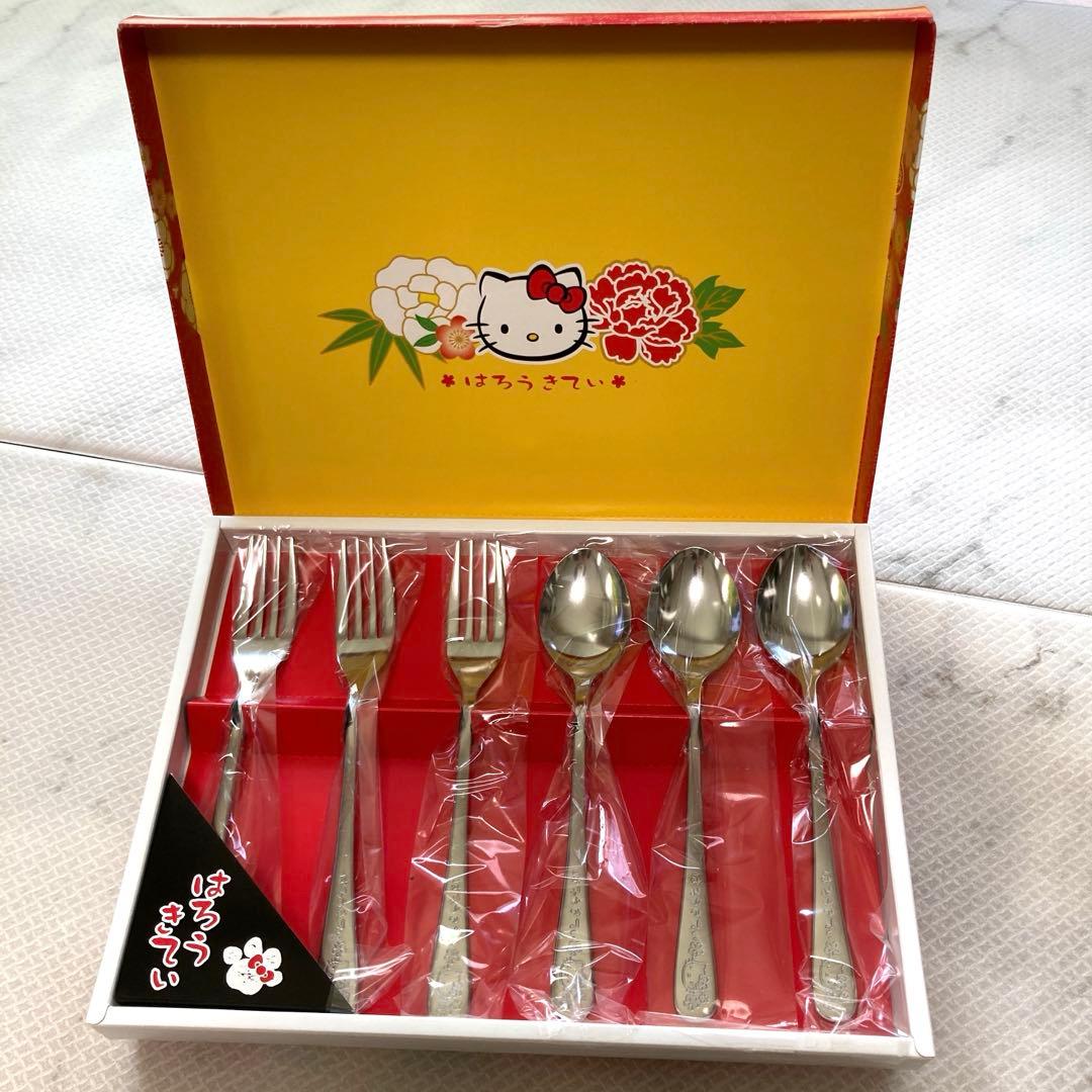 【新品】ハローキティ カトラリー 14点 非売品 2014／2016 レア 食器