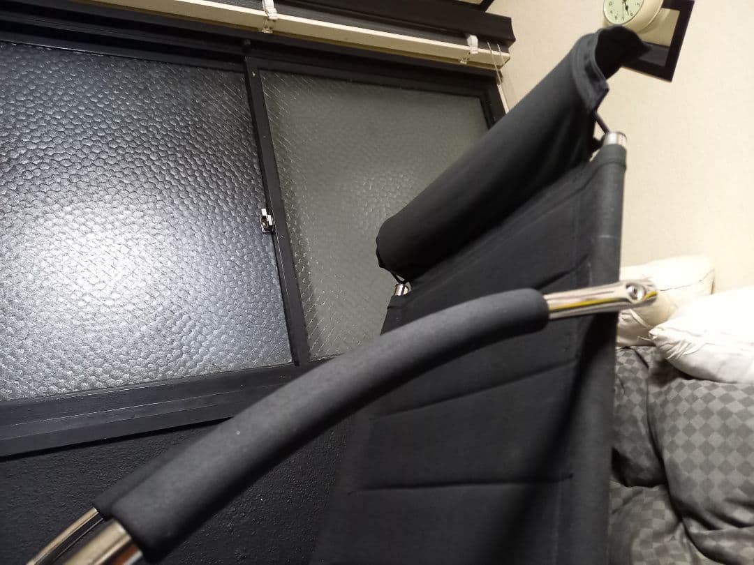 1970's　スペースエイジ　パーソナル　チェア　ポストモダン　ブラック　メタル