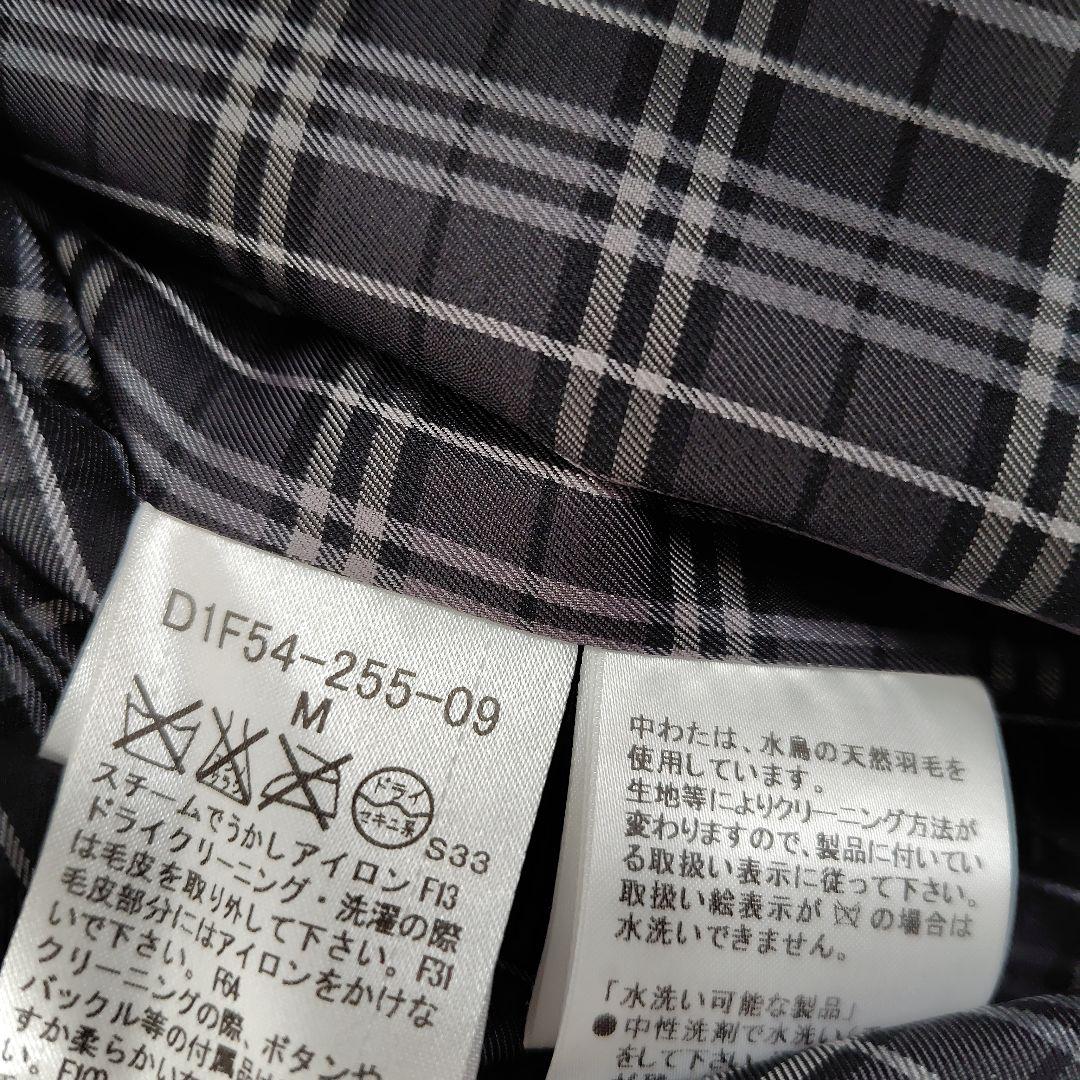 バーバリーブラックレーベル ホワイトグースダウンコート M ノバチェック