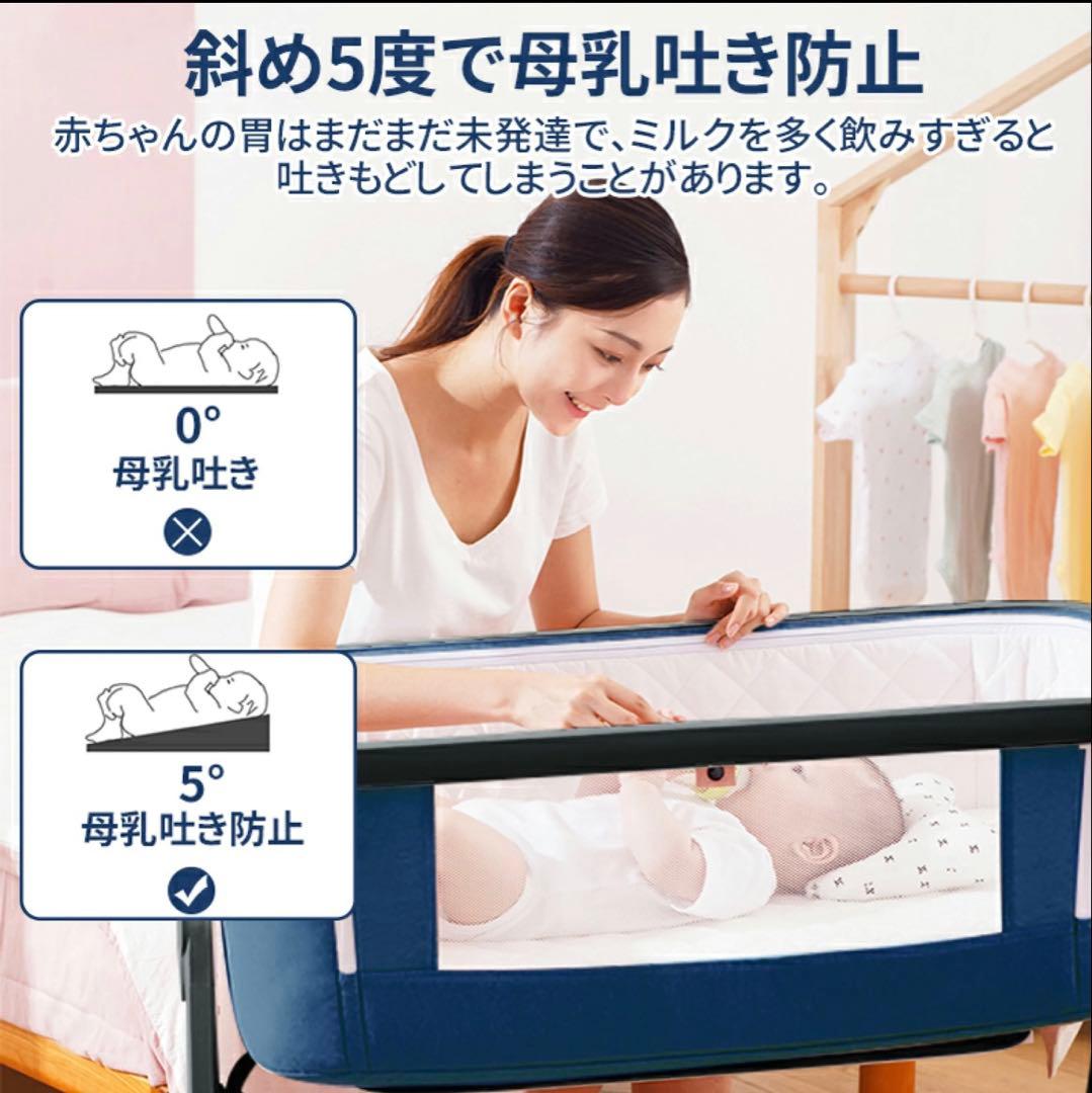 HZDMJ ベビーベッド 2025年モデル　カーキ　ベージュ